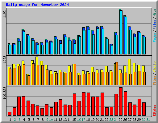 Daily usage for November 2024