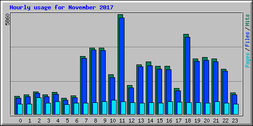 Hourly usage for November 2017