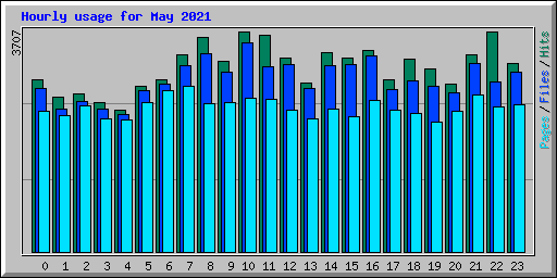 Hourly usage for May 2021
