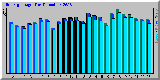 Hourly usage for December 2023